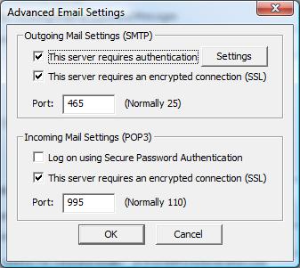 Email Advanced Settings